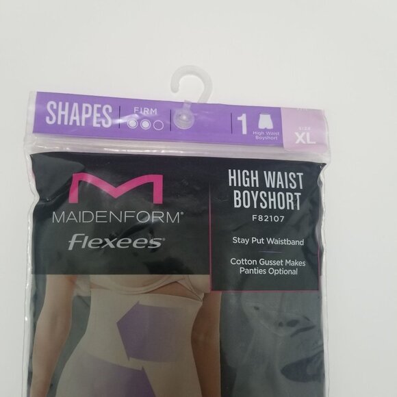 NWT MAIDENFORM High Waist Boyshort With Cool Comfort SIZE XL COLOR BLack - Picture 7 of 9